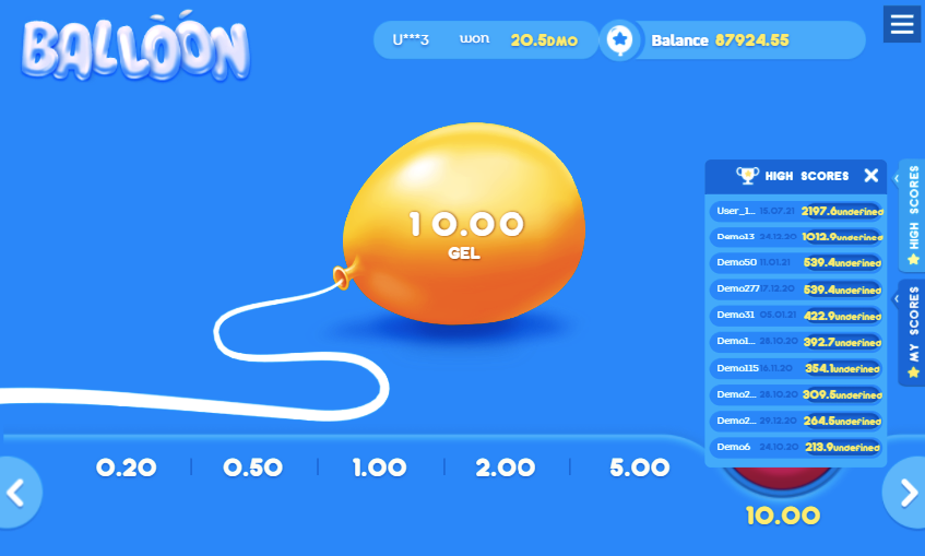 Игровой процесс Balloon